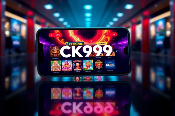 An engaging image showcasing the CK999 app on a mobile device, highlighting seamless betting and casino features for users.
